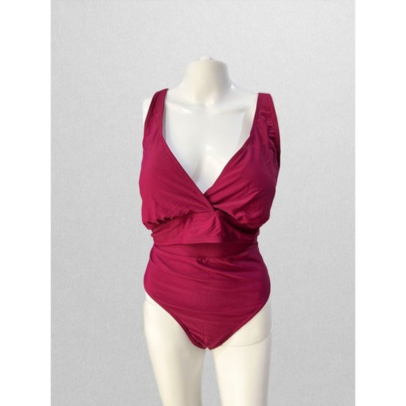 Aqua Eve Wine Swimsuit (New without Tags) - Picture 1 of 6
